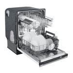 Lave-vaisselle Forno Pozzo blanc FDWBI8067-24WHT – vue de côté, porte ouverte – Meubles TOCO