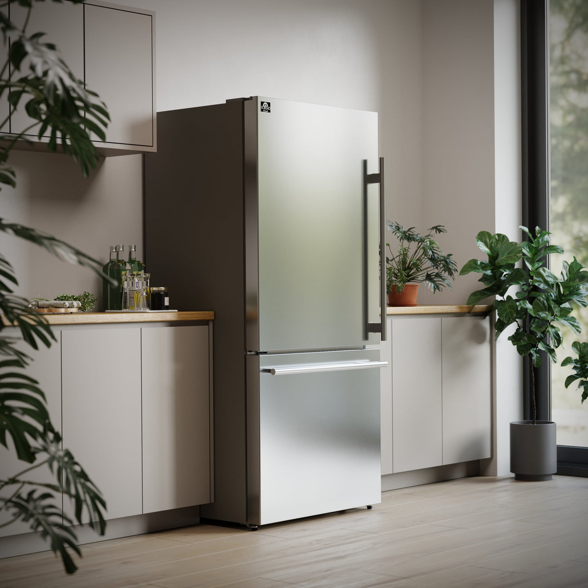 Réfrigérateur Forno Milano inox FFFFD1786-31S dans une cuisine – Meubles TOCO
