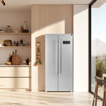 Réfrigérateur côte à côte Forno Salerno inox FFRBI1805-33SB dans une cuisine – Meubles TOCO