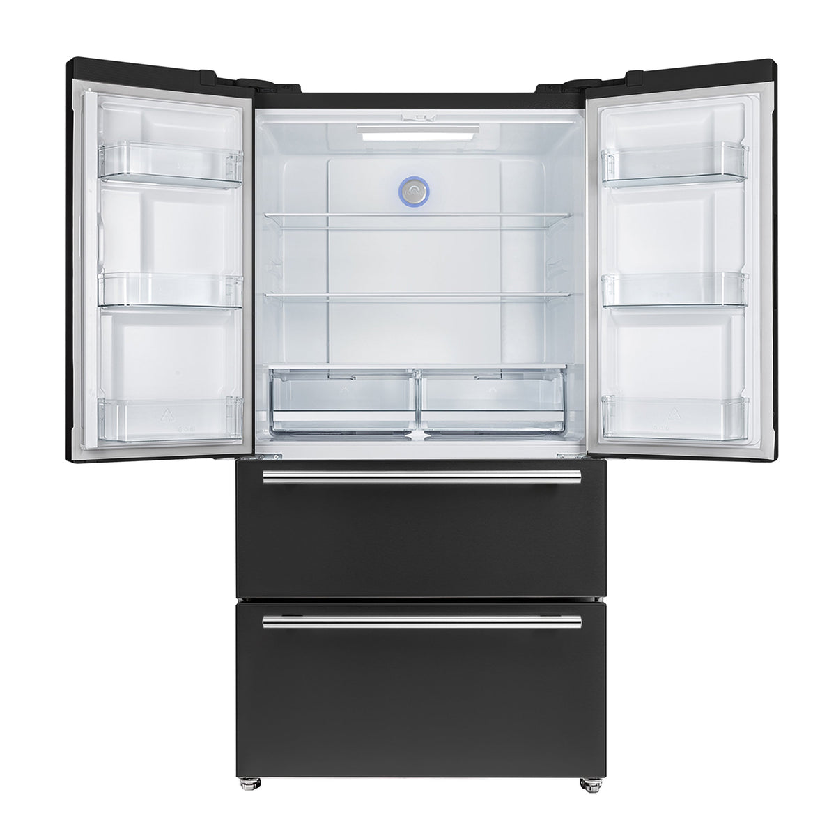 Réfrigérateur à portes françaises Forno Moena noir FFRBI1820-36BLK – portes ouvertes – Meubles TOCO