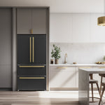 Réfrigérateur à portes françaises Forno Moena noir FFRBI1820-36BLK dans une cuisine – Meubles TOCO