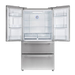Réfrigérateur à portes françaises Forno Moena inox FFRBI1820-36SB – portes ouvertes – Meubles TOCO