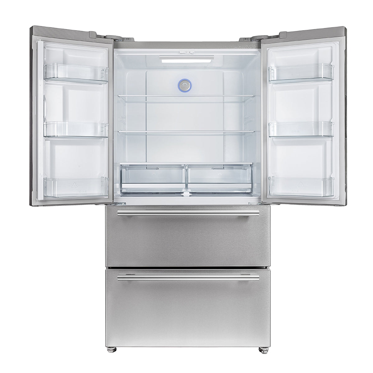 Réfrigérateur à portes françaises Forno Moena inox FFRBI1820-36SB – portes ouvertes – Meubles TOCO