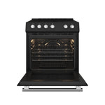 Cuisinière électrique Forno Leonardo noire FFSEL6022-30BLK – porte ouverte – Meubles TOCO