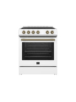 Cuisinière électrique Forno Leonardo blanche FFSEL6022-30WHT – vue de face – Meubles TOCO
