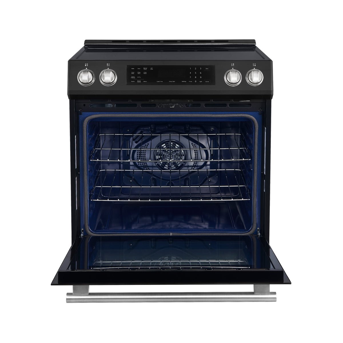 Cuisinière à induction Forno Donatello noire FFSIN0905-30BLK – porte ouverte – Meubles TOCO