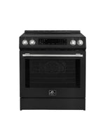 Cuisinière à induction Forno Donatello noire FFSIN0905-30BLK – vue de face – Meubles TOCO