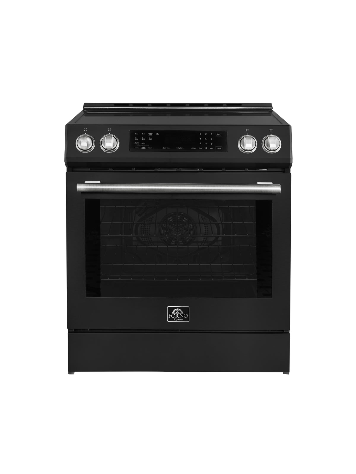 Cuisinière à induction Forno Donatello noire FFSIN0905-30BLK – vue de face – Meubles TOCO
