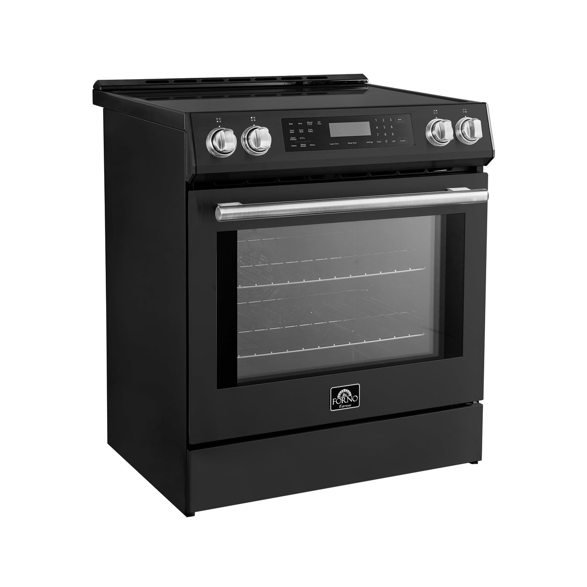 Cuisinière à induction Forno Donatello noire FFSIN0905-30BLK – vue de côté – Meubles TOCO