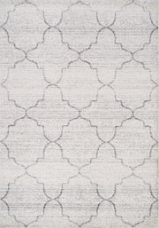 Gris et blanc, géométrique / 3'11" x 5'7"