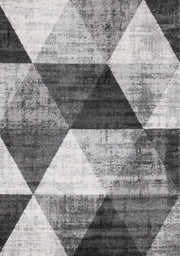 Gris et blanc, effet vieilli / 2'0" x 7'7"
