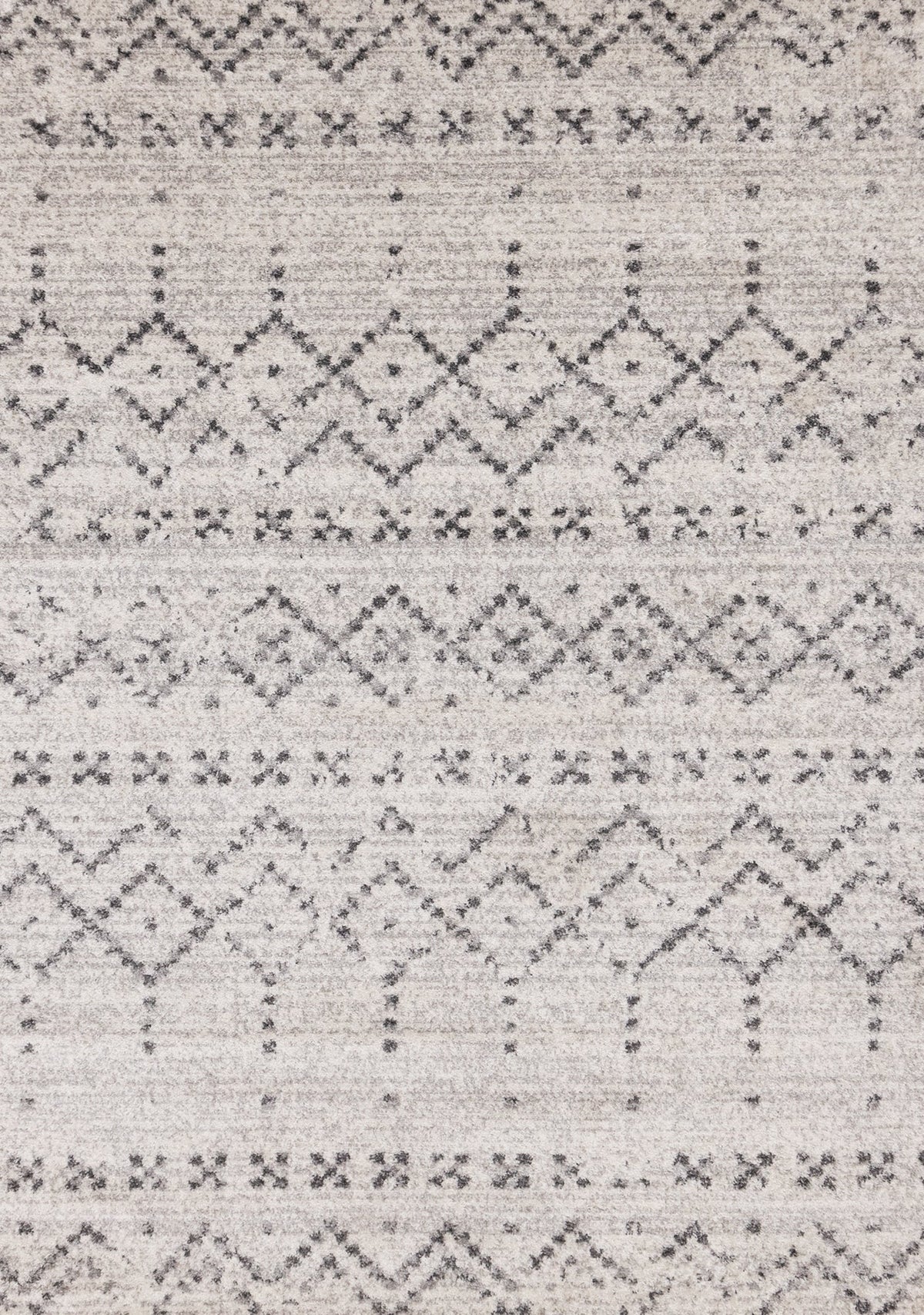 Tapis Frontenac – motif gris et blanc, ethnique (Kalora Focus B676/2494) – Meubles TOCO