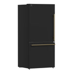 Réfrigérateur Forno Milano noir FFFFD1786-31BLK – vue de trois quarts – Meubles TOCO