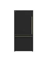 Réfrigérateur Forno Milano noir FFFFD1786-31BLK – vue de face – Meubles TOCO