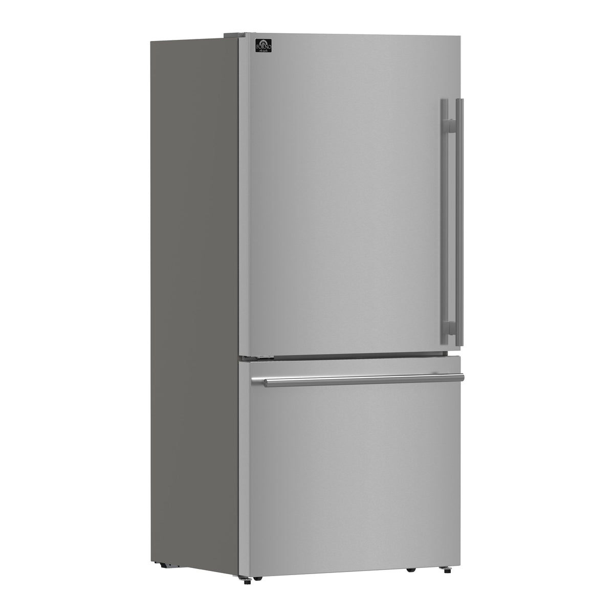 Réfrigérateur Forno Milano inox FFFFD1786-31S – vue de trois quarts – Meubles TOCO