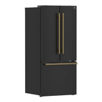 Réfrigérateur à portes françaises Forno Gallipoli noir FFFFD1974-31BLK – vue de trois quarts – Meubles TOCO