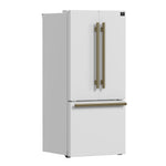 Réfrigérateur à portes françaises Forno Gallipoli blanc FFFFD1974-31WHT – vue de trois quarts – Meubles TOCO