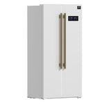 Réfrigérateur côte à côte Forno Salerno blanc FFRBI1805-33WHT – vue de trois quarts – Meubles TOCO