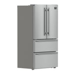 Réfrigérateur à portes françaises Forno Moena inox FFRBI1820-36SB – vue de trois quarts – Meubles TOCO