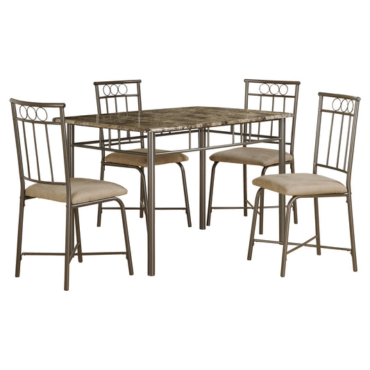 Ensemble de Cuisine - 5PCS / Dessus Marbre / Métal Bronze / #MO1029