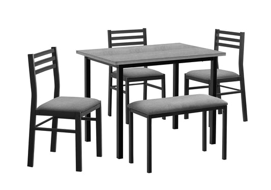 Ensemble de Cuisine - 5PCS / Dessus Gris / Métal Noir / #MO1037