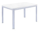 Table à manger - 32"X 48" / Blanc / Métal Chromé / #MO1041