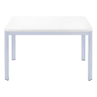 Table à manger - 32"X 48" / Blanc / Métal Chromé / #MO1041