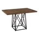 Table de Cuisine - 36"X 48" / Apparence Bois Brun / Base en Métal Noir / #MO1107