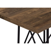 Table de Cuisine - 36"X 48" / Apparence Bois Brun / Base en Métal Noir / #MO1107