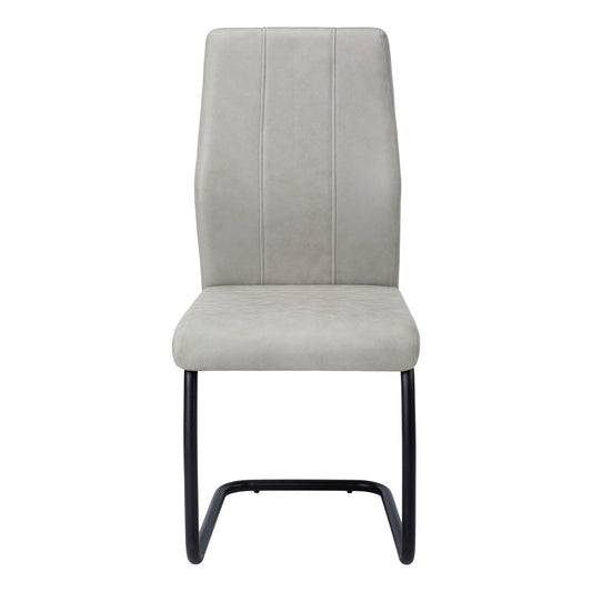 Chaise de Cuisine Calypso / 2 Chaises / Gris / Pattes Noir