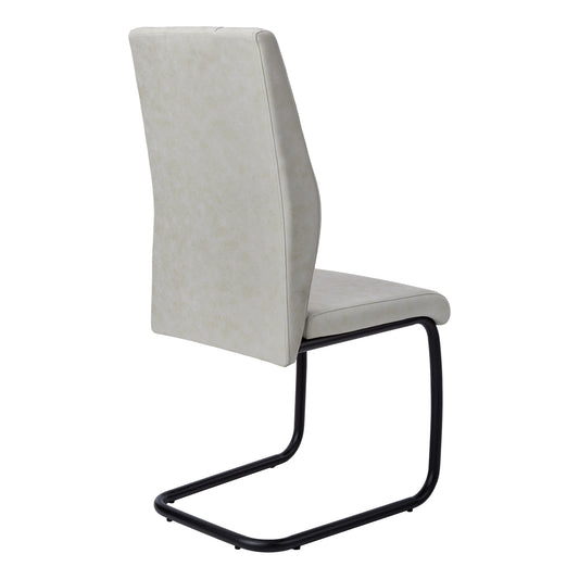 Chaise de Cuisine Calypso / 2 Chaises / Gris / Pattes Noir