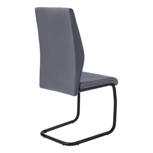 Chaise de Cuisine Calypso / 2 Chaises / Gris Foncé / Pattes Noir