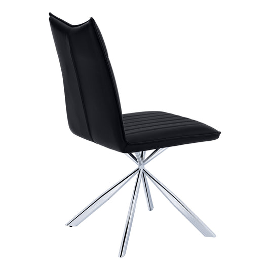 Chaise de Cuisine Solva / 2 Chaises / Noir / Pattes Argentés