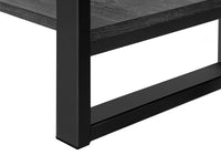 TABLE DE SALON - FAUX BOIS NOIR / METAL NOIR / #MO2860