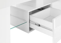 Meuble T.V - 63"L / Blanc Lustré / MO#3548