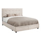 Lit Queen complet/ Aves 2 Tiroirs Rangement /  Tissu Beige / #MO6021Q