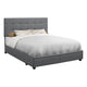 Lit Queen complet / Aves 2 Tiroirs Rangement /  Tissu Gris Foncé / #MO6022Q