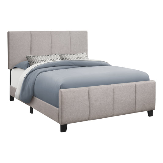 Lit Queen Complet/ Tissu Gris / #MO6025Q