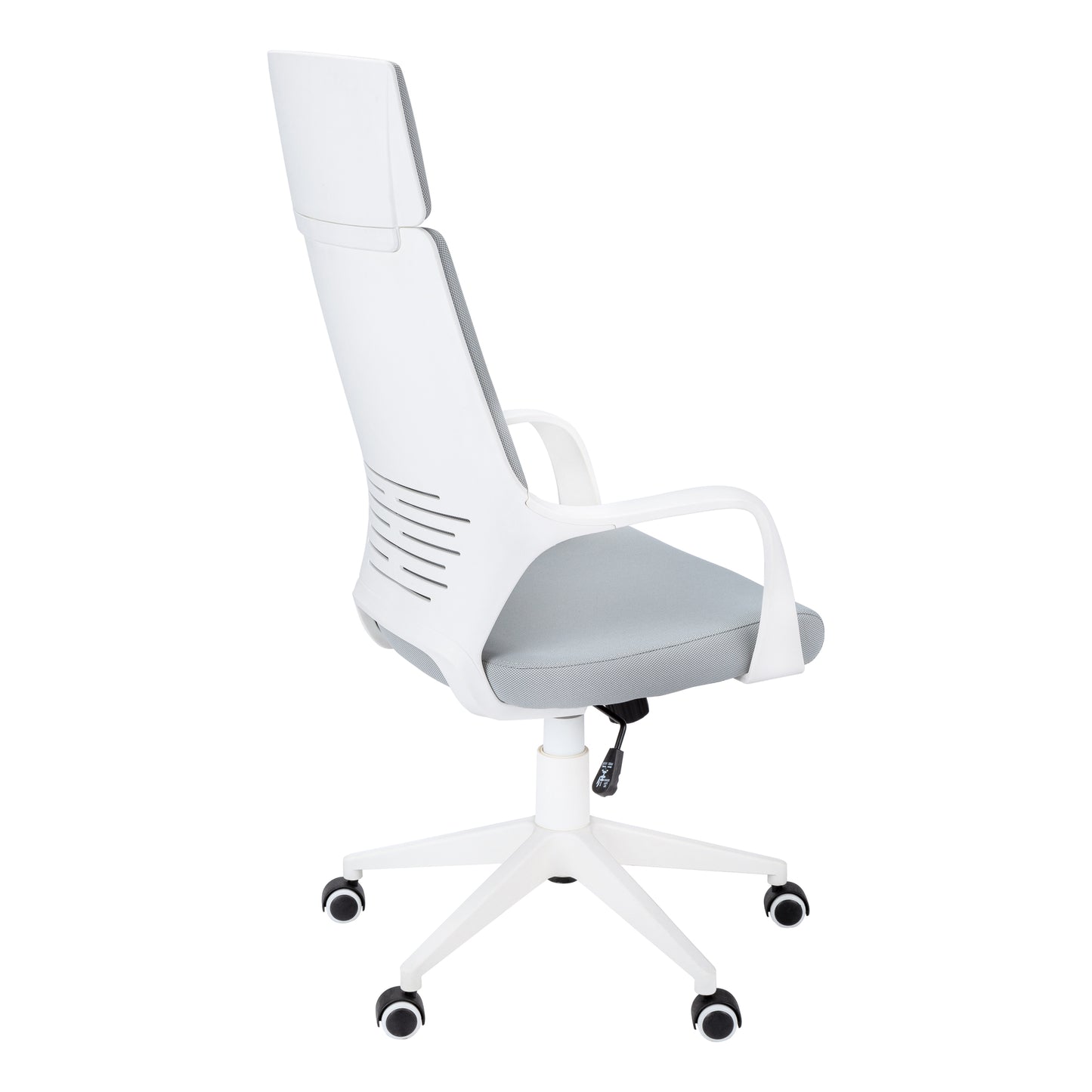 Chaise de Bureau- Blanc / Tissu Gris/ Dossier Exécutif / #MO7270