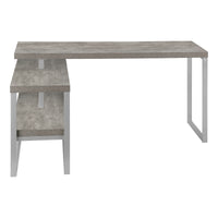 Bureau - 60"L / Métal Argent de Coin Coté D/G / #MO7586