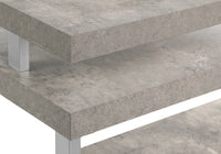 Bureau - 60"L / Métal Argent de Coin Coté D/G / #MO7586