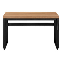 Bureau - 48"L / Hauteur Ajustable Apparence Bois / Base Noir / #MO7675