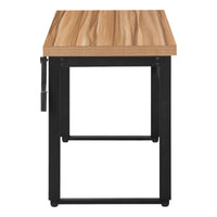 Bureau - 48"L / Hauteur Ajustable Apparence Bois / Base Noir / #MO7675