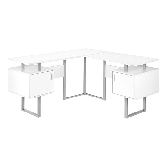 Bureau - 58"L / Base Métal en Coin / #MO7695