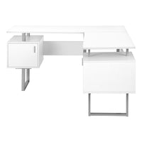 Bureau - 58"L / Base Métal en Coin / #MO7695