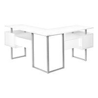 Bureau - 58"L / Base Métal en Coin / #MO7695