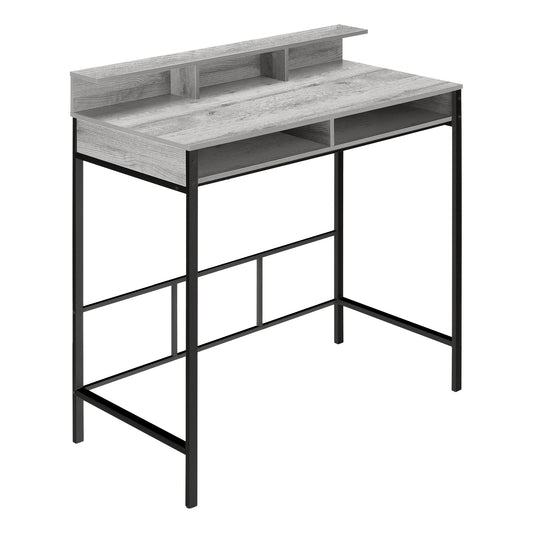 Bureau - 48"L / Apparence Bois / Base Métal Noir Hauteur Debout / #MO7703