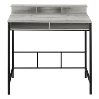 Bureau - 48"L / Apparence Bois / Base Métal Noir Hauteur Debout / #MO7703