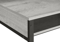 Bureau - 48"L / Apparence Bois / Base Métal Noir Hauteur Debout / #MO7703