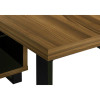 Bureau - 72"L / en Coin Exécutif Apparence Bois  / Base Noir / #MO7711
